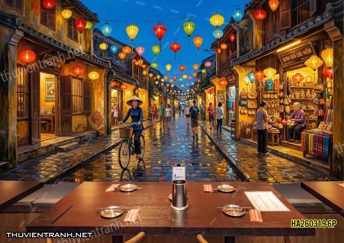 Tranh dán tường phố cổ Hội AnHA260319-6P - Kết quả tìm kiếm tranh tường